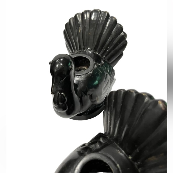 POTTERY BARN Turkey Tapered Candle Holders Thanksgiving Decor - Picture 5 of 9